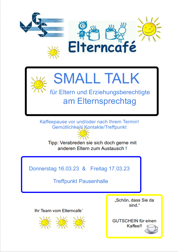 Elterncafé am Elternsprechtag